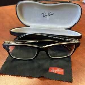 Ray-Ban Women’s Black on Transparent Eyeglass Frames RB5225 2034